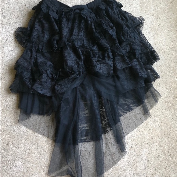 Double Platinum Dresses & Skirts - Black Lace Tulle Skirt